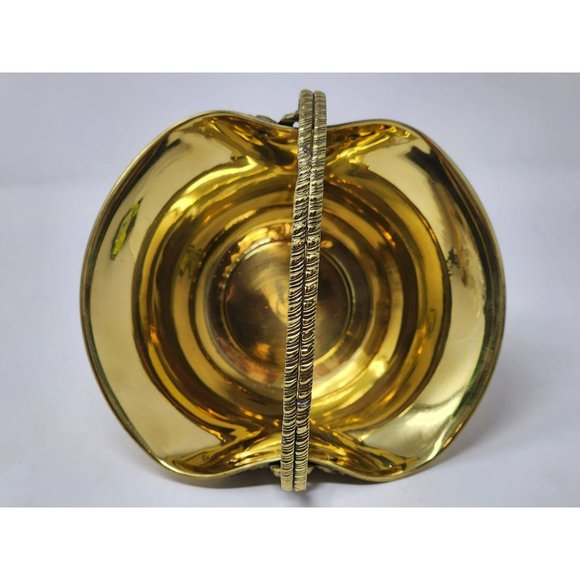 Vintage Brass Basket With Grapes‎ And Leaves Cluster Design Made In India - Picture 6 of 12